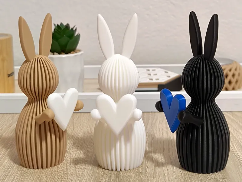 Easter Bunny Holding Heart