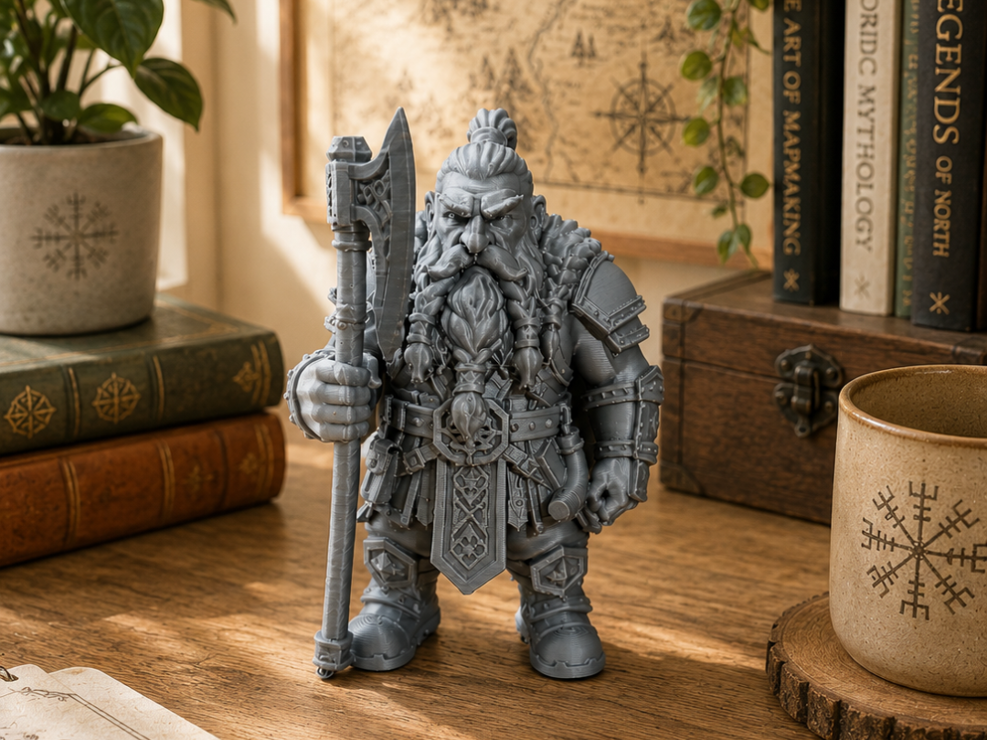 Nordic Dwarf Warrior-Detailed Fantasy Miniature