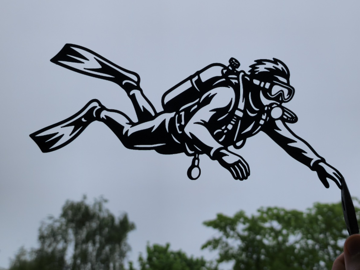 Scuba Diver 2D Wall Art