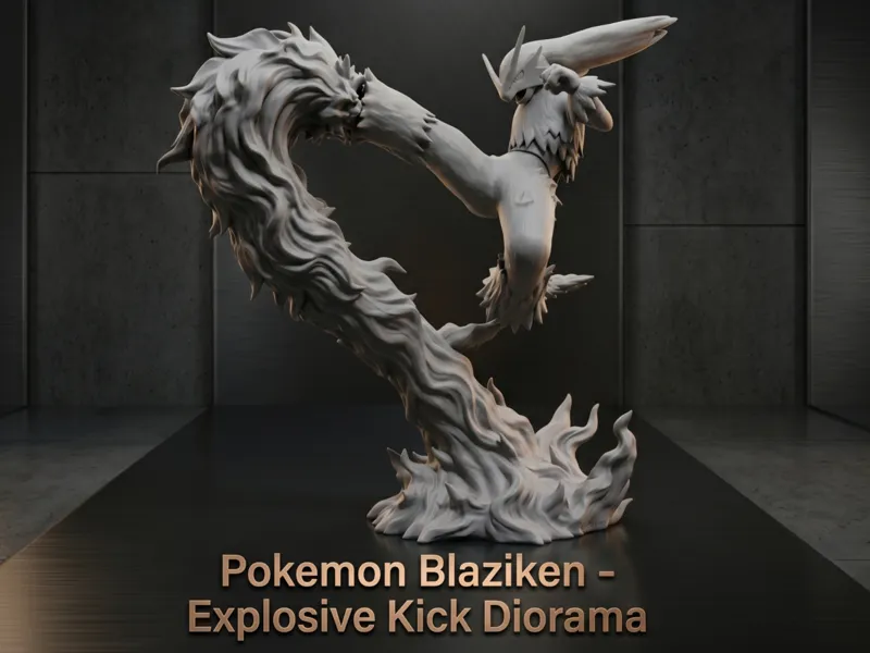 Pokemon Blaziken - Explosive Kick Diorama