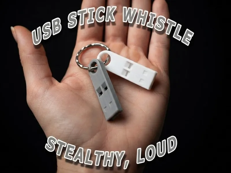 Slim USB memory stick styled whistle