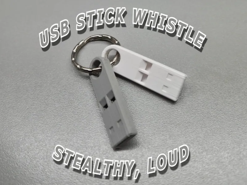 Slim USB memory stick styled whistle