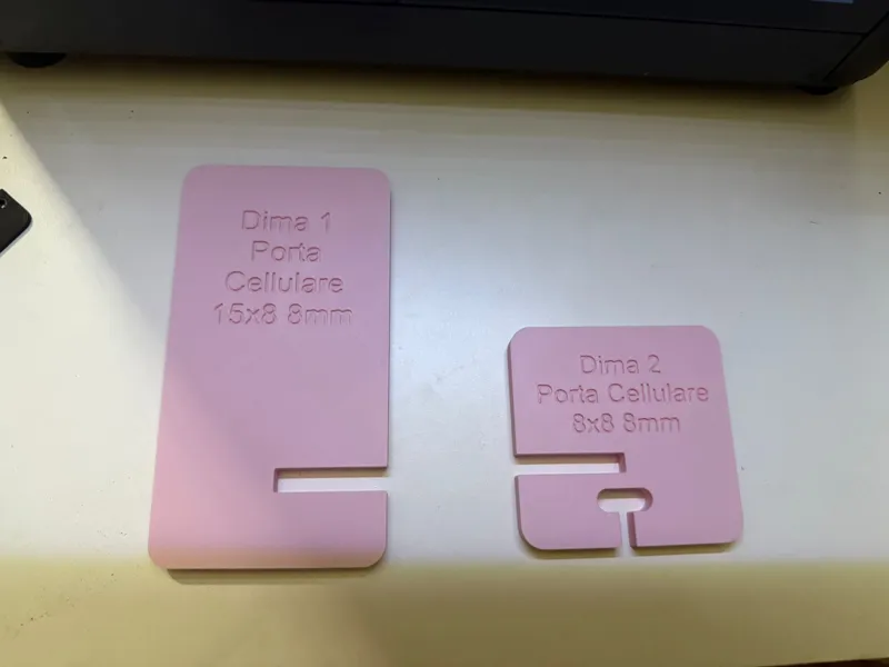 Dime interne per la realizzazione porta telefono