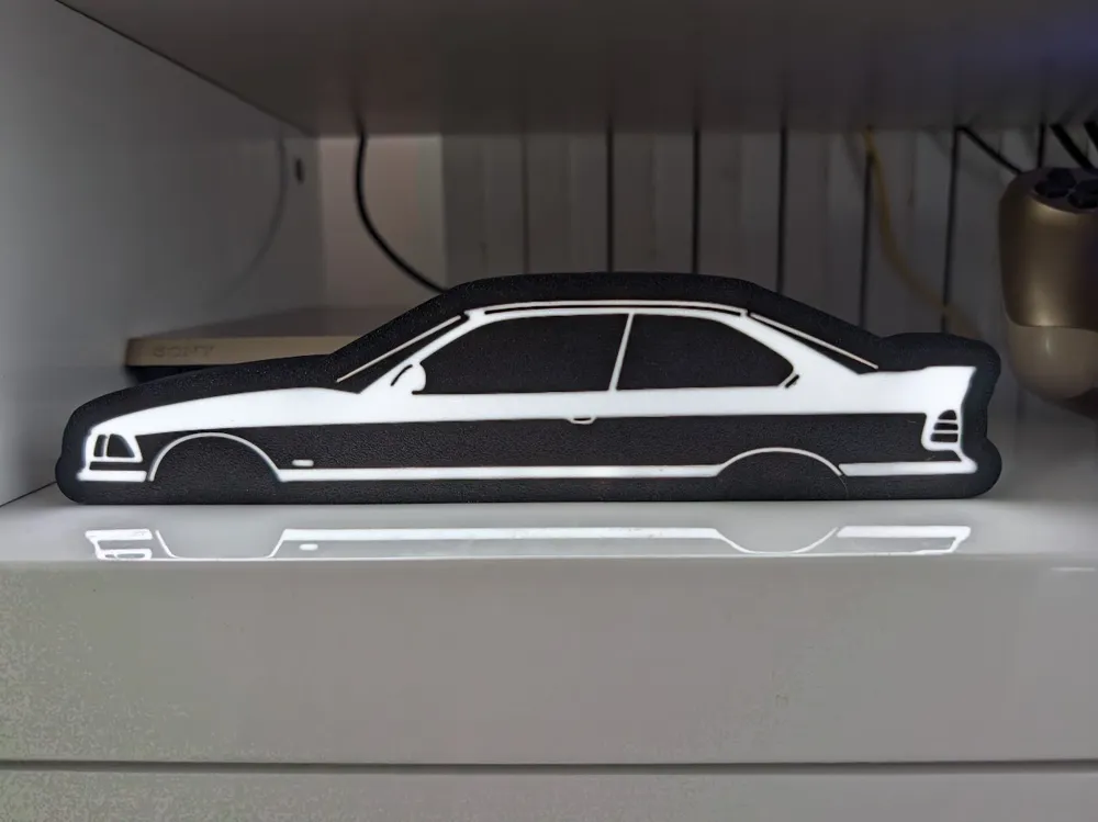 lightbox silhouette m3 e36 by lmcreation56 - MakerWorld