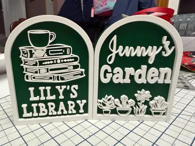 Library and Garden Signs