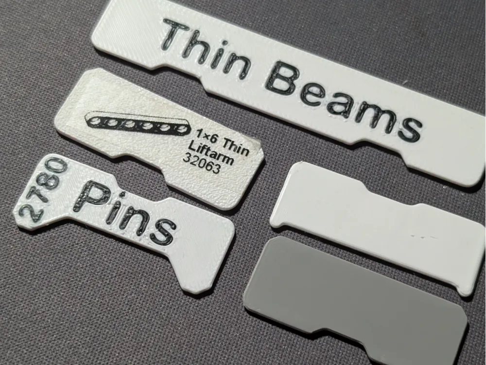 Flex-Labels for Gridfinity bins w custom profile - Free 3D Print Model ...