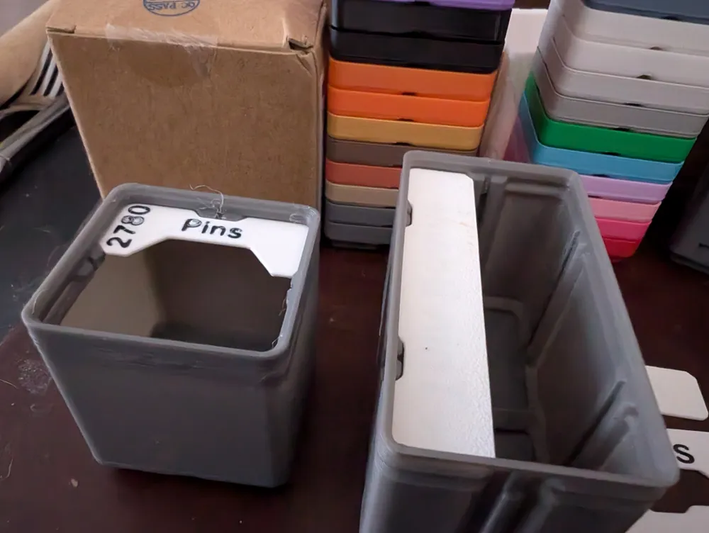 Flex-Labels for Gridfinity bins w custom profile - Free 3D Print Model ...