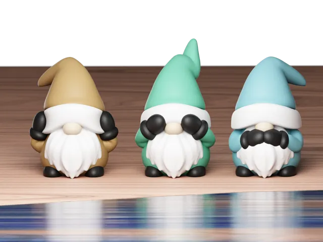 Christmas Gnomes Hear See & Speak No Evil
