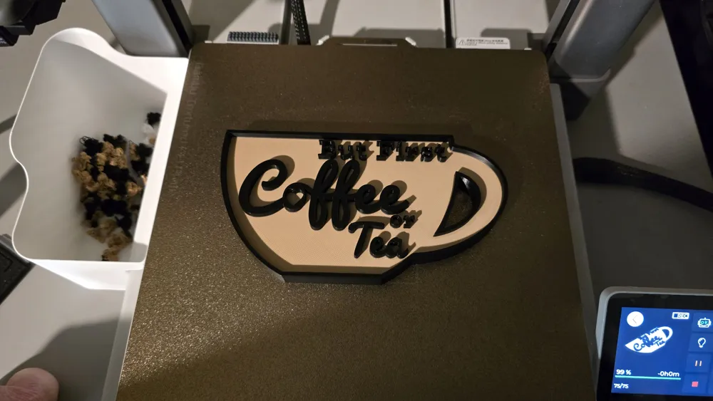 But First… Coffee or Tea – Mug-Shaped Sign by PrintCraft MakerWorld ...