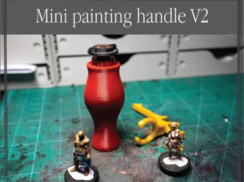 Miniature painting handle V2 - magnets