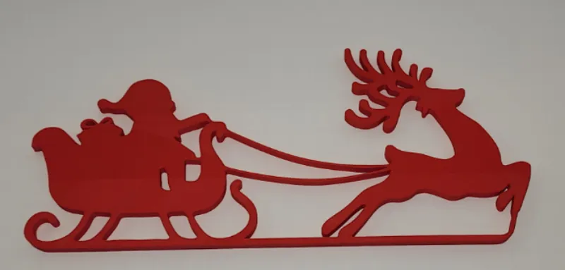 Santa Sleigh Door Top Decoration