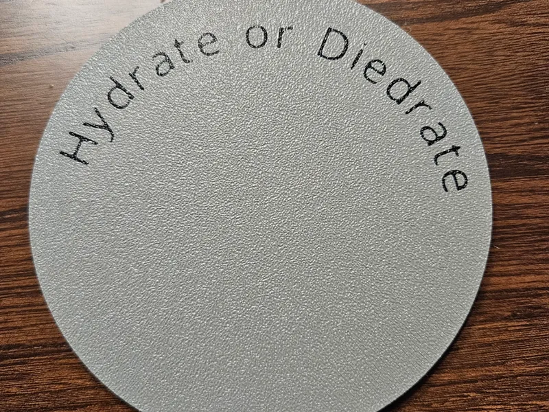 4 coasters with funny text