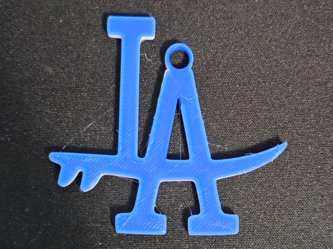 LA Surfboard Keychain