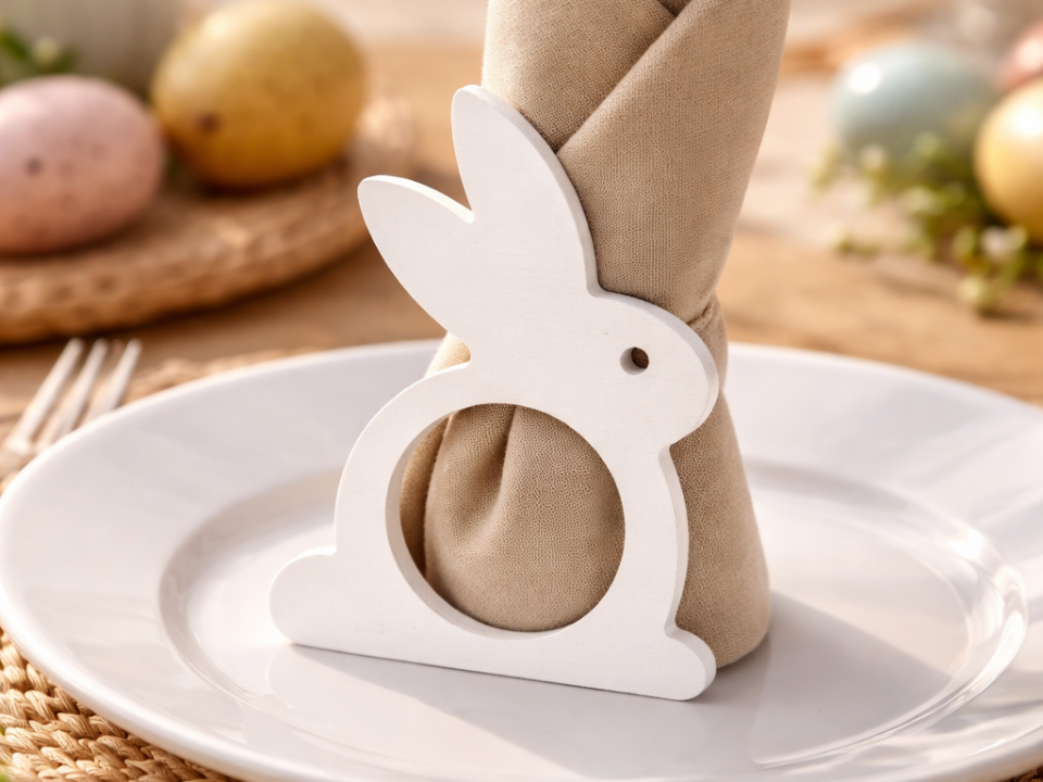Easter Bunny Napkin Ring – Minimal Design