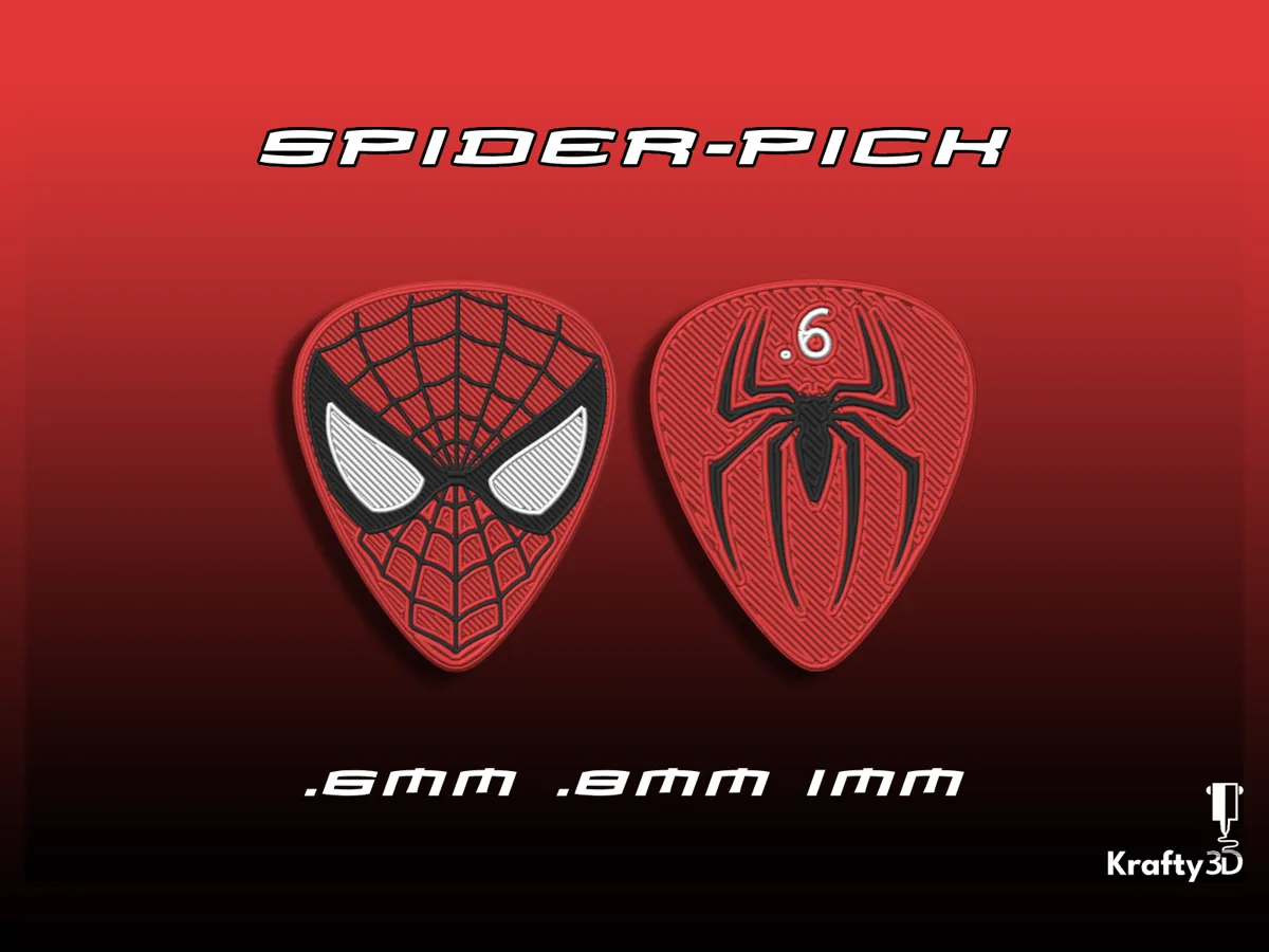 Spider Pick SPIDER-PICK - Guitar Pick - Free 3D Print Model - MakerWorld