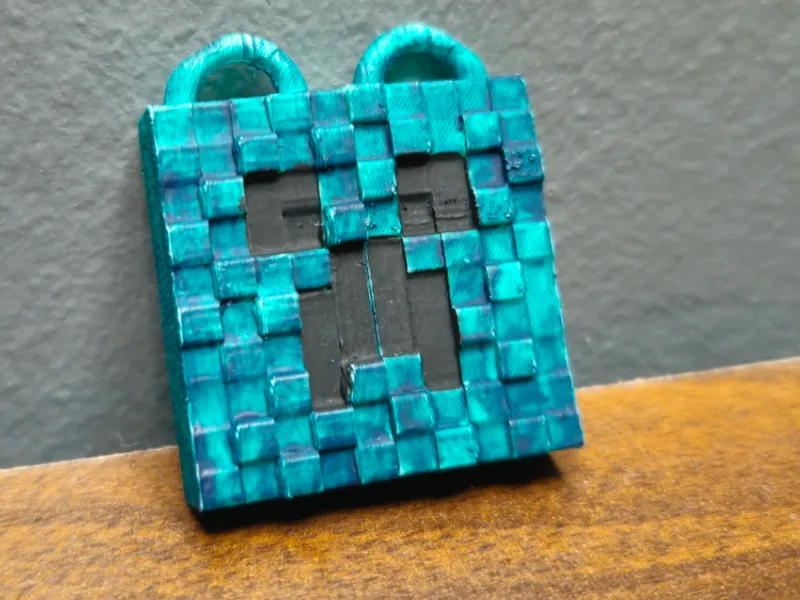 Minecraft Creeper friendship necklace