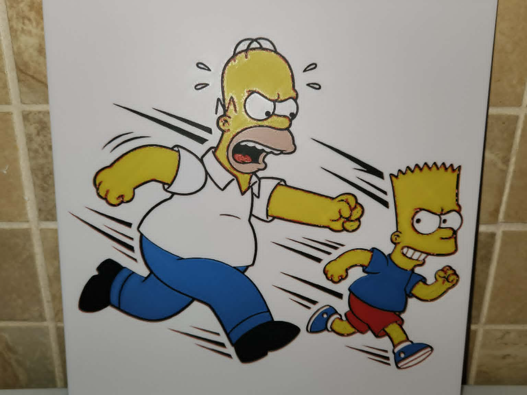 Hueforge - Homer chase Bart Simpsons