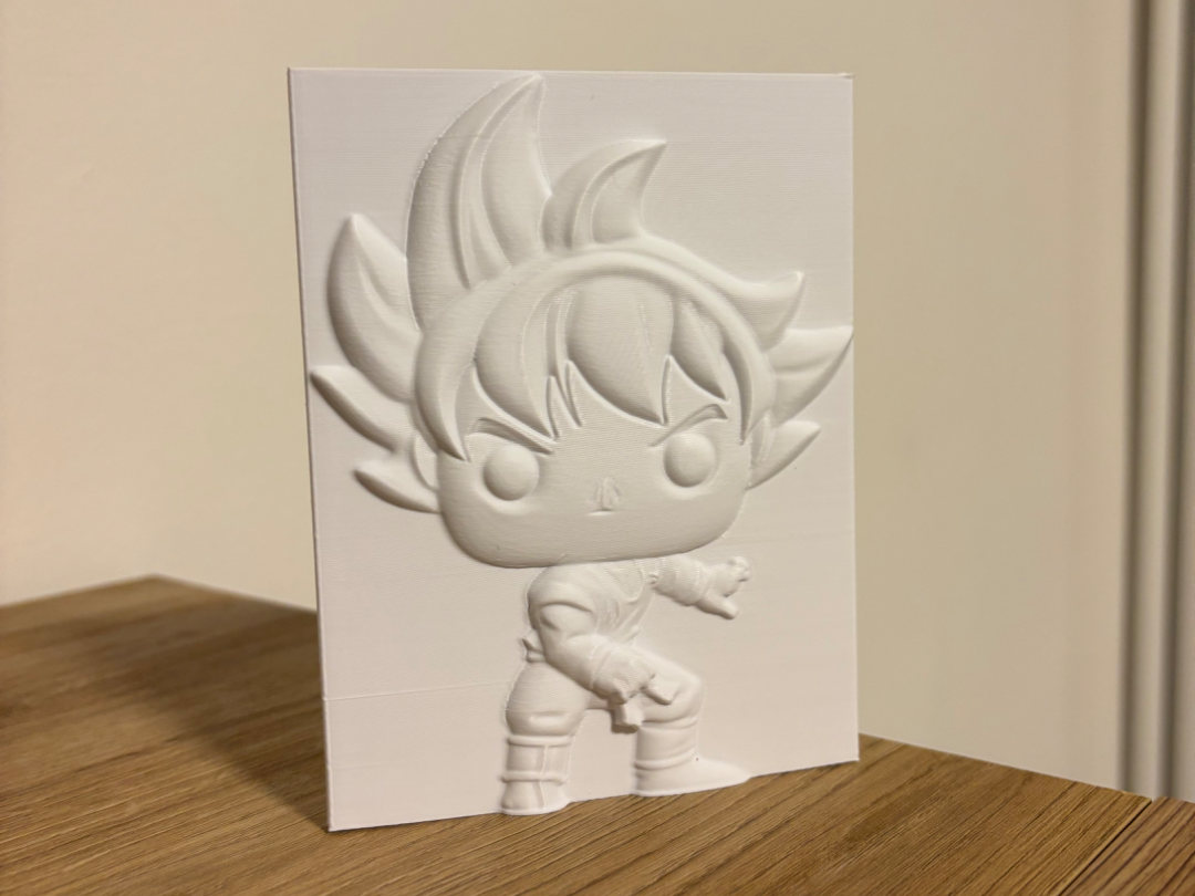 Goku Stylized 2.5D Lithophane Wall Art