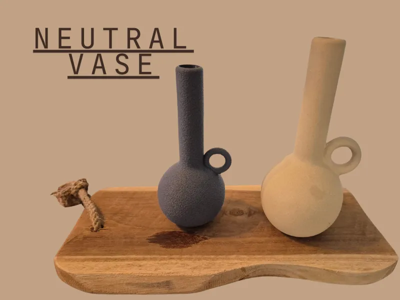 Neutral Vase – Sculptural, Minimalist Flower Vase