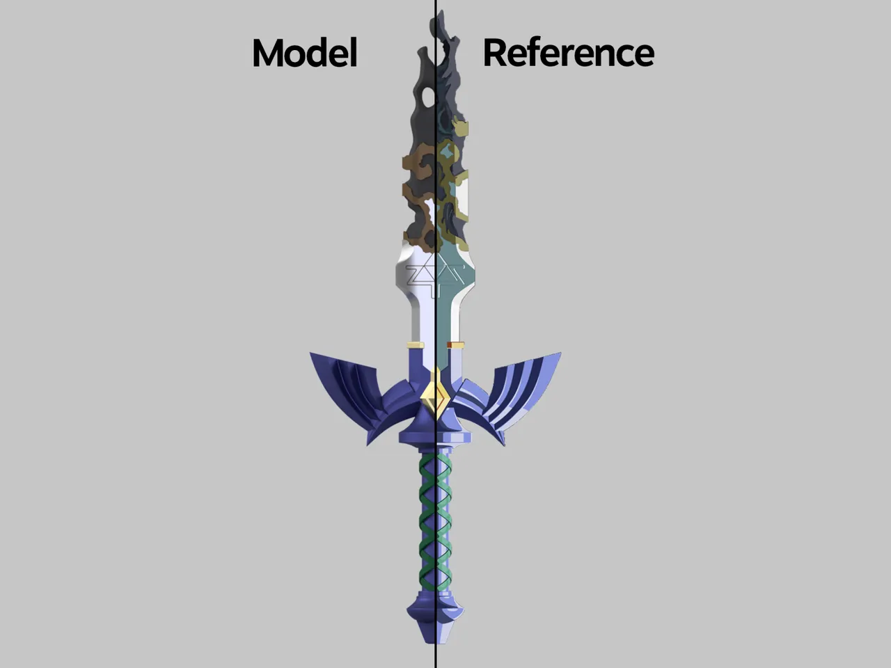 Master Sword V2.0 from Legend of Zelda TOTK view 3