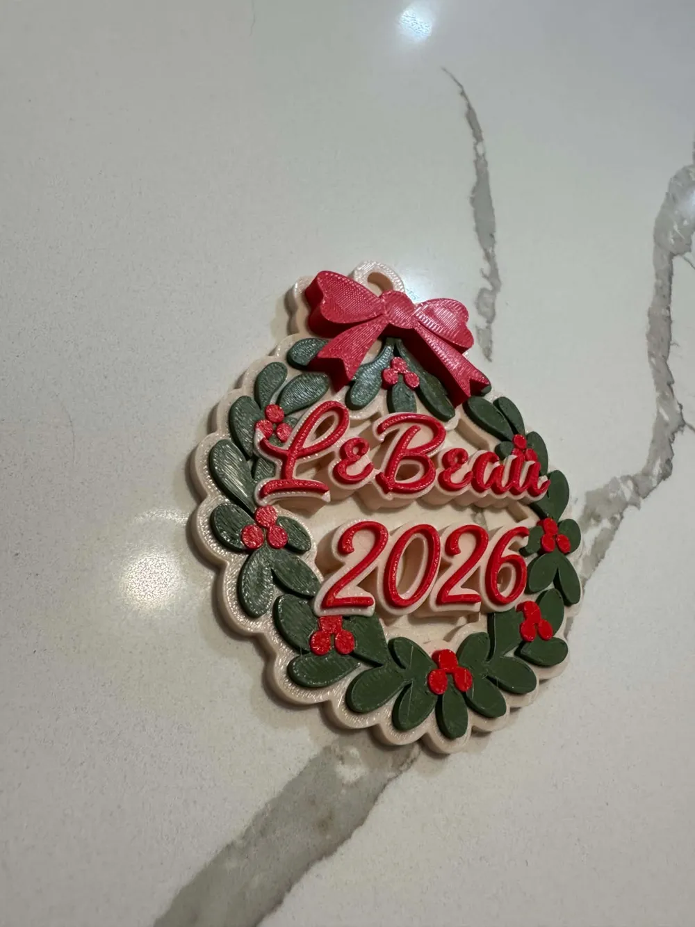 Name Christmas Wreath Ornament - Edit! Any Font - Free 3D Print Model ...
