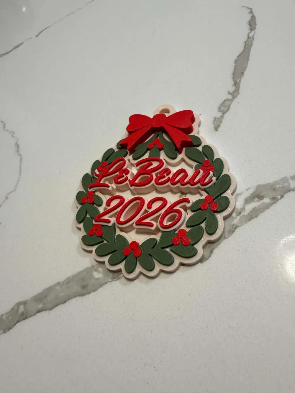 Name Christmas Wreath Ornament - Edit! Any Font - Free 3D Print Model ...