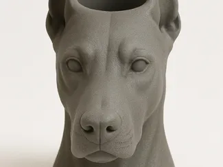 Dobermann Head Planter / Pen Holder / Vase