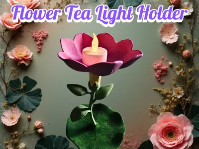 Flower Tea Light Holder – LED candle stand