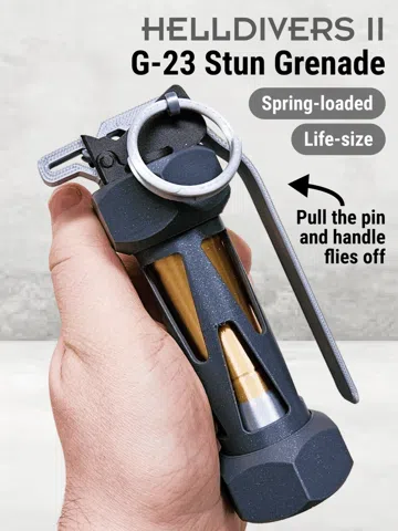 Modelo para impresión 3D: Helldivers Stun Grenade Prop with Flying Handle — vista de referencia 2