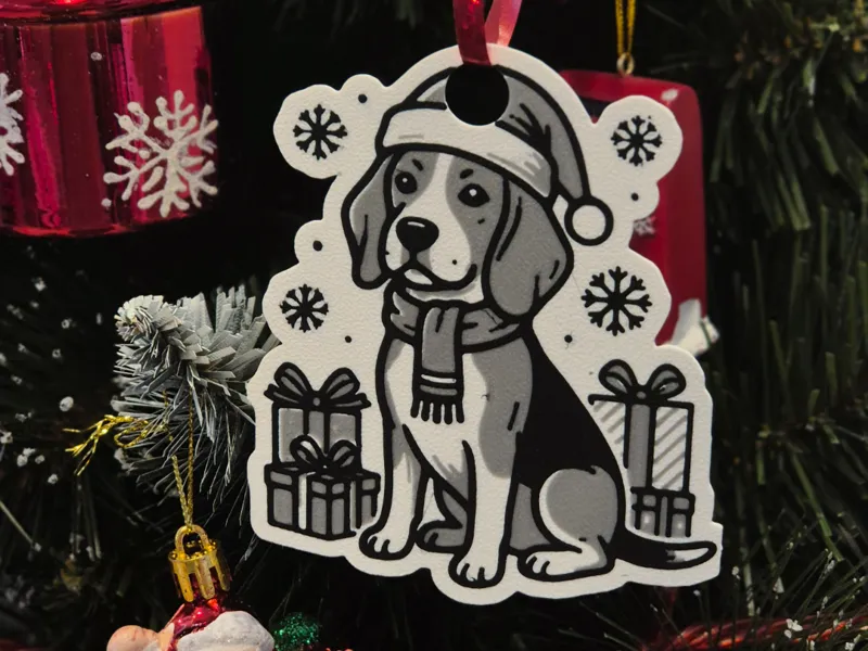 Christmas Beagle ornament