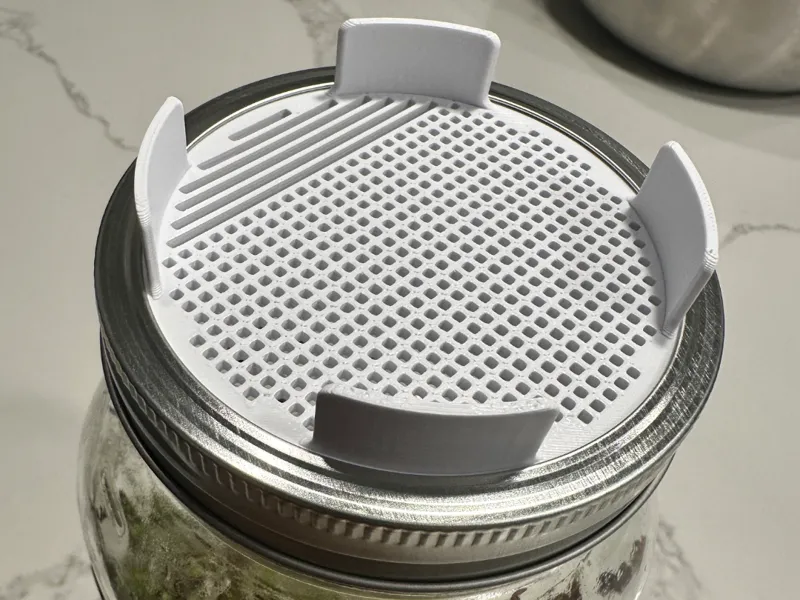 Seed Sprouting Wide Mouth Jar Lid