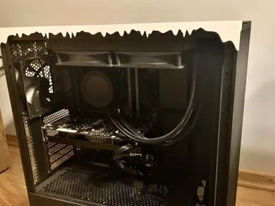 NZXT H5 Flow Case Covered In Snow
