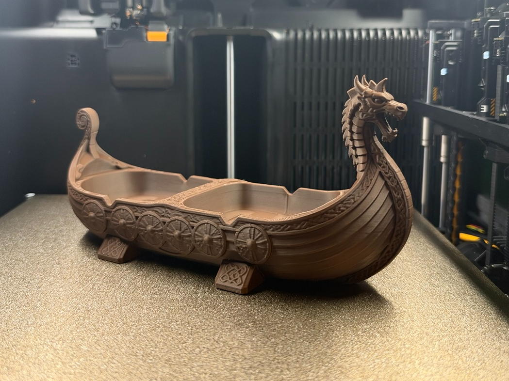 Viking Dragon Longship – Decorative Desk Organizer - 1