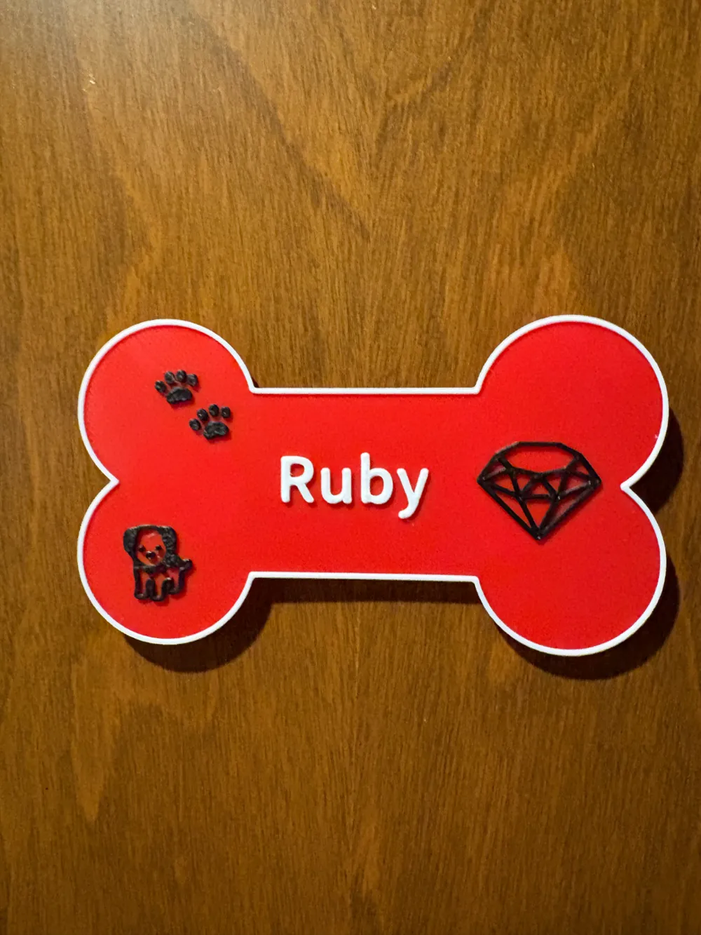 Dog Comma Sign Rads Dog Sign by Dom Studios - MakerWorld