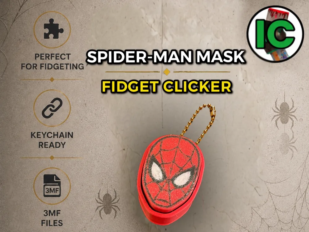 Spider-Man Mask - Fidget Clicker - Free 3D Print Model - MakerWorld