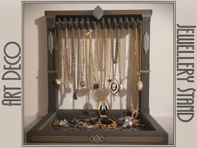 Art Deco Jewellery Stand Hanger Tray