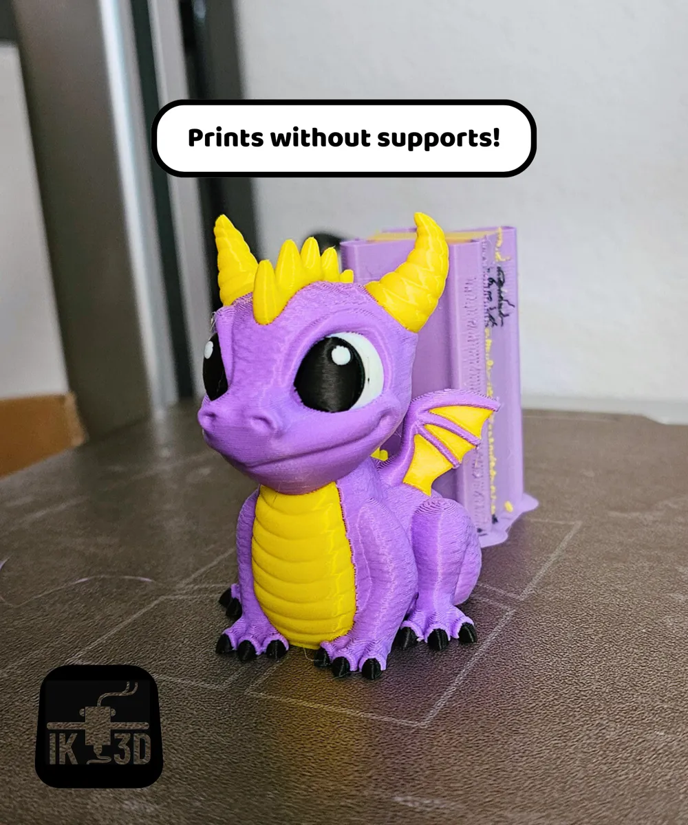 Baby Dragon Teen Version / No Supports - Free 3D Print Model