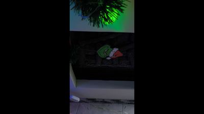 Grinch hiding in chimney
