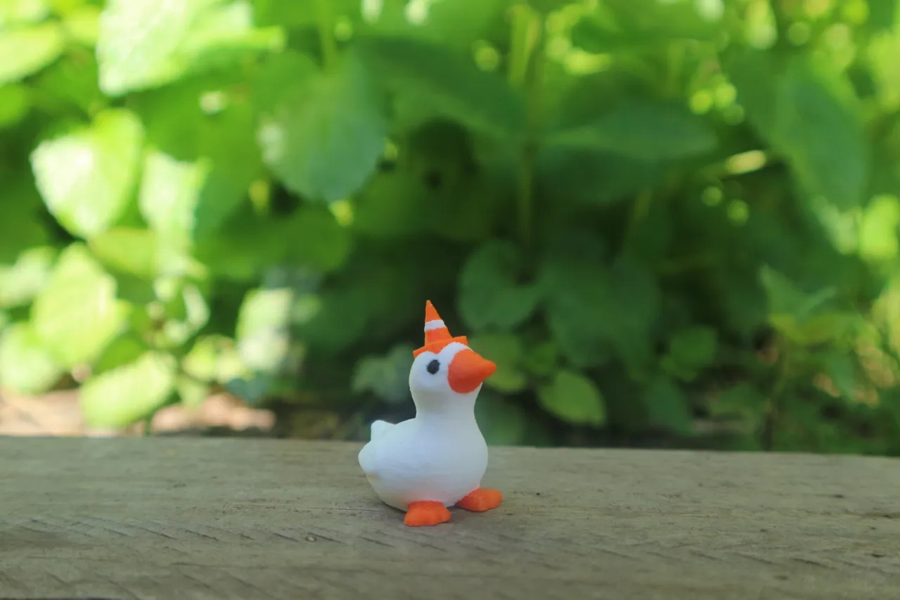Cute Tiny Goose & Keychain Version view 3