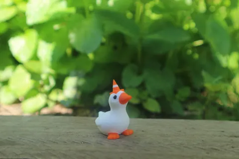 Cute Tiny Goose & Keychain Version view 3