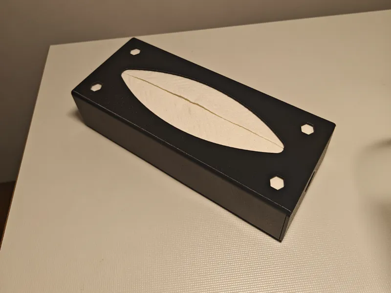 Tissue box to wall