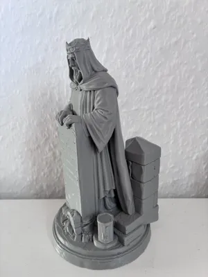 Medieval King with Law Tablet - Free 3D Print Model - MakerWorld
