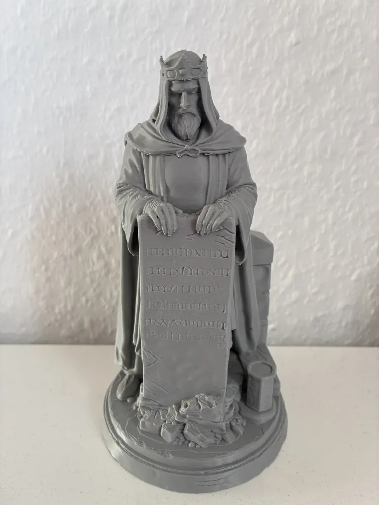Medieval King with Law Tablet - Free 3D Print Model - MakerWorld