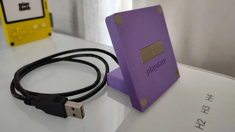 Playdate magnetic charging stand