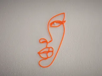 Minimal Woman Face Line Art Lightweight Wall Decor