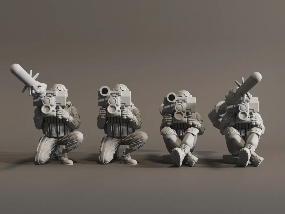 Miniatura 1 do modelo 3D 火箭兵兵人模型