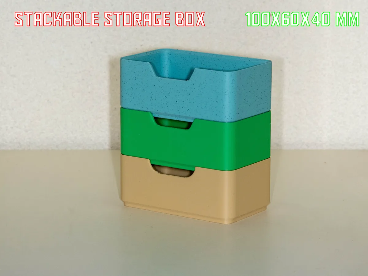 stackable storage box 100x60x40 - Free 3D Print Model - MakerWorld