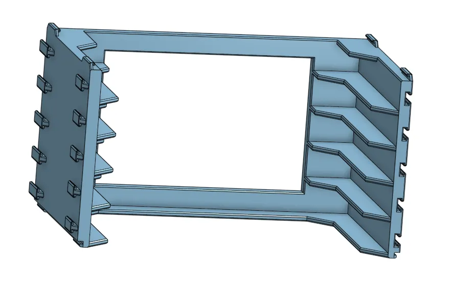 Modular Cd Rack 3d Print Five Stories Modular CD Shelf Remixed by nms MakerWorld: Download Free ...