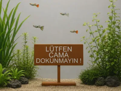Rectangular Aquarium Sign Decor
