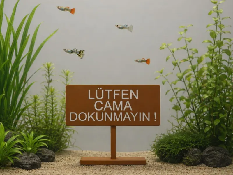 Dikdörtgen Akvaryum Tabela Dekoru